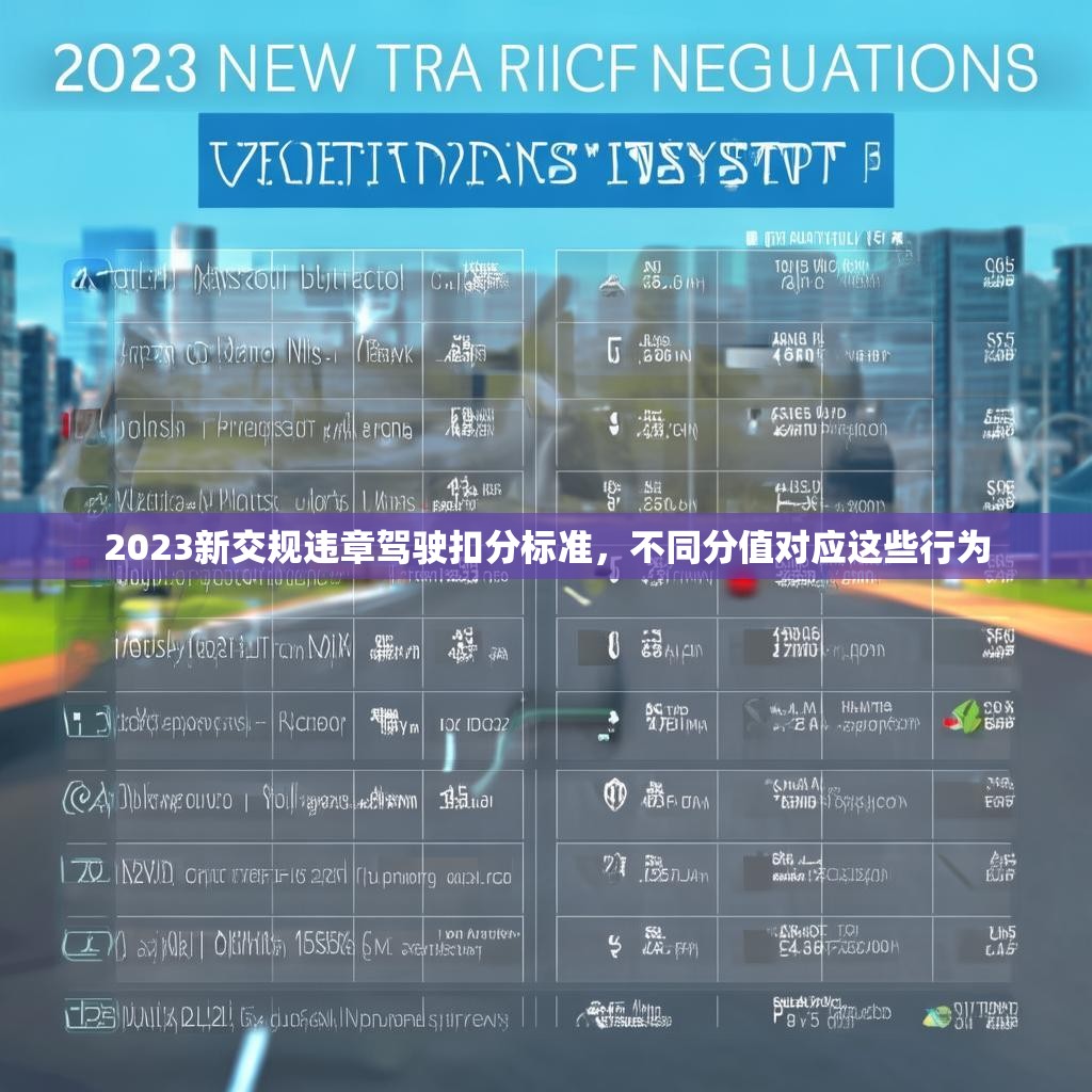 2023新交规违章驾驶扣分标准，不同分值对应这些行为