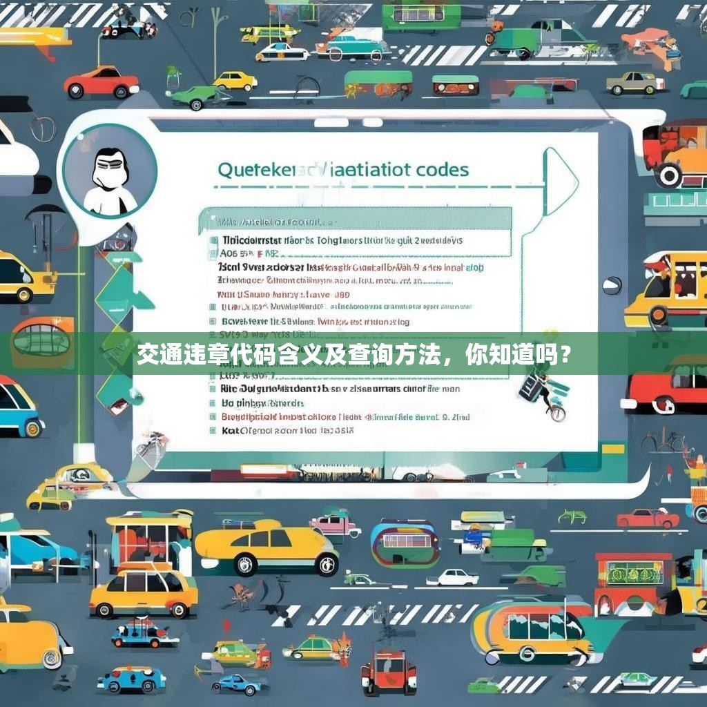 交通违章代码含义及查询方法，你知道吗？