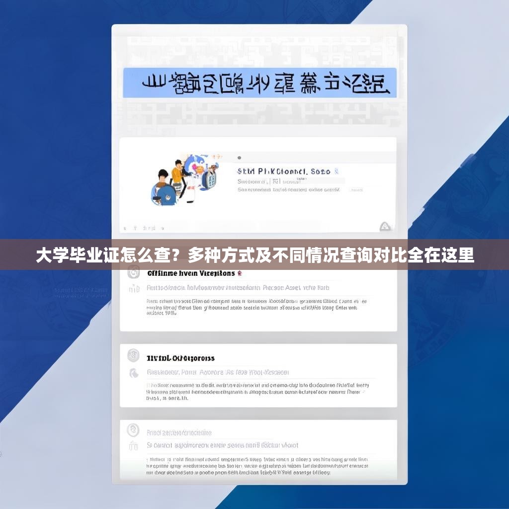 大学毕业证怎么查？多种方式及不同情况查询对比全在这里