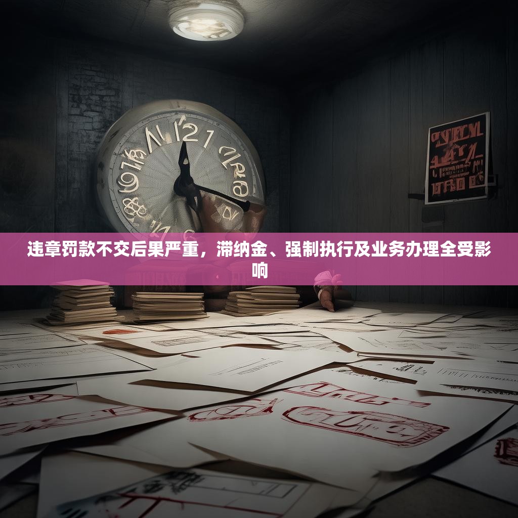 违章罚款不交后果严重,滞纳金、强制执行及业务办理全受影响