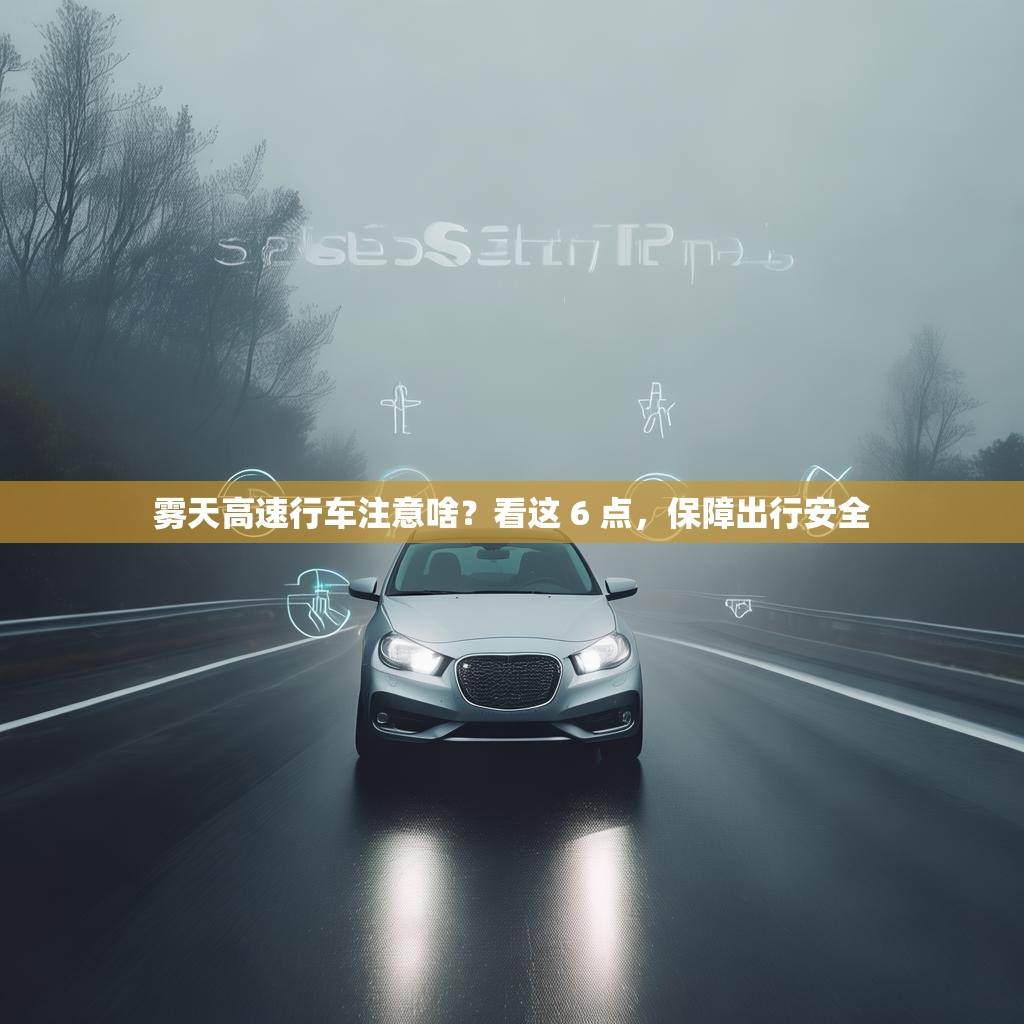 雾天高速行车注意啥？看这 6 点，保障出行安全