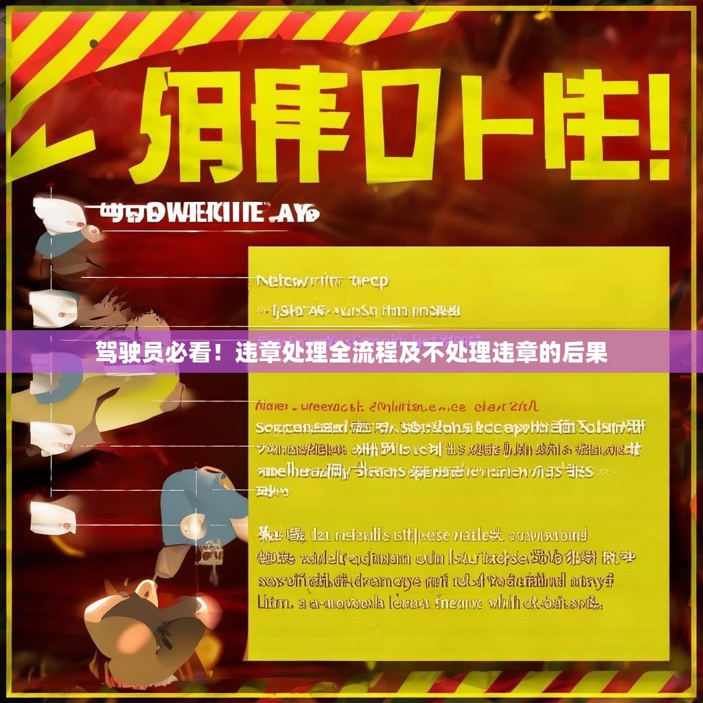 驾驶员必看!违章处理全流程及不处理违章的后果