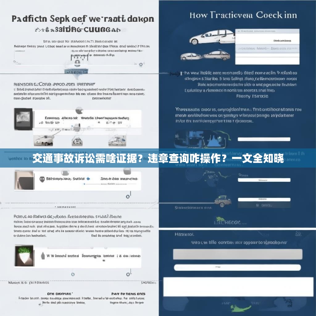 交通事故诉讼需啥证据?违章查询咋操作?一文全知晓