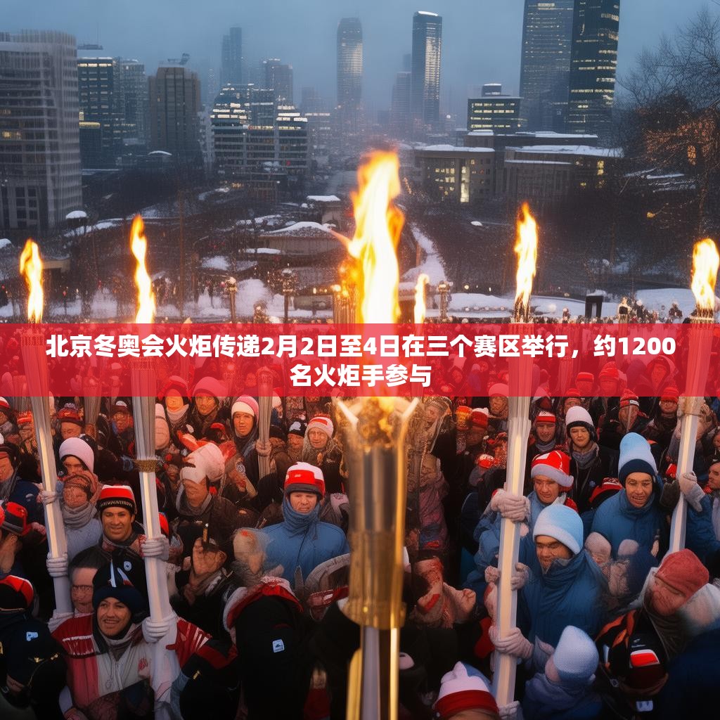 北京冬奥会火炬传递2月2日至4日在三个赛区举行，约1200名火炬手参与