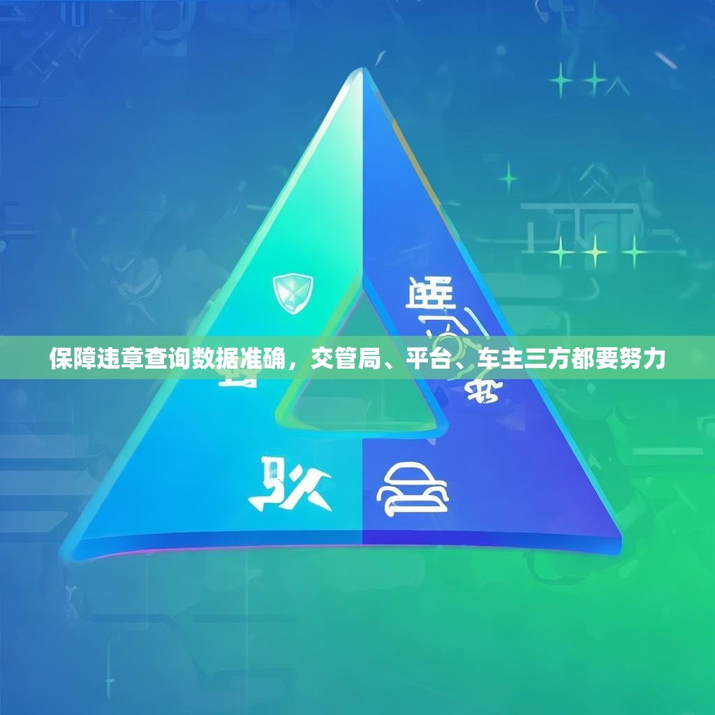 保障违章查询数据准确，交管局、平台、车主三方都要努力