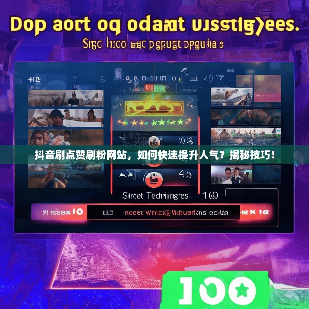 抖音刷点赞刷粉网站，如何快速提升人气？揭秘技巧！