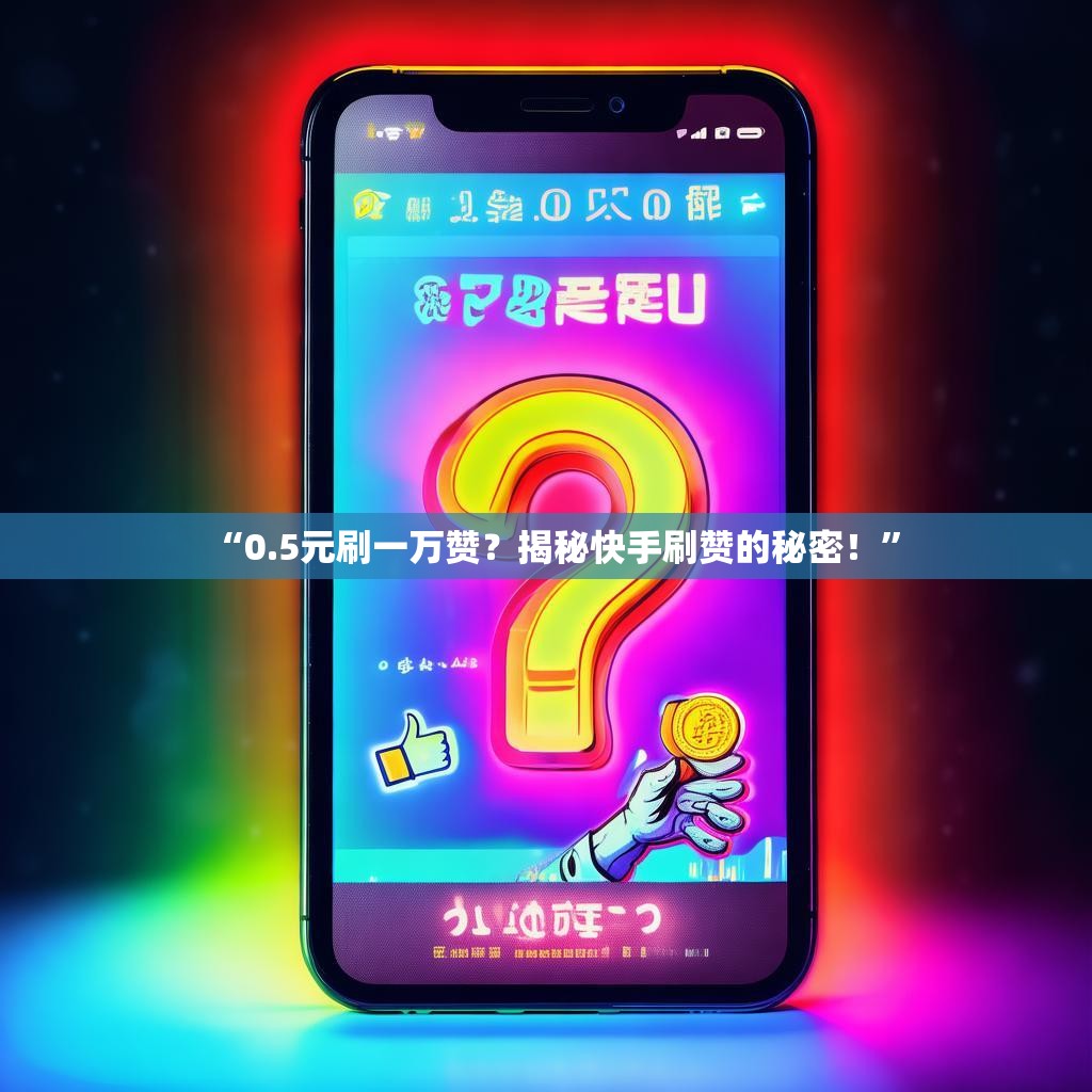“0.5元刷一万赞？揭秘快手刷赞的秘密！”
