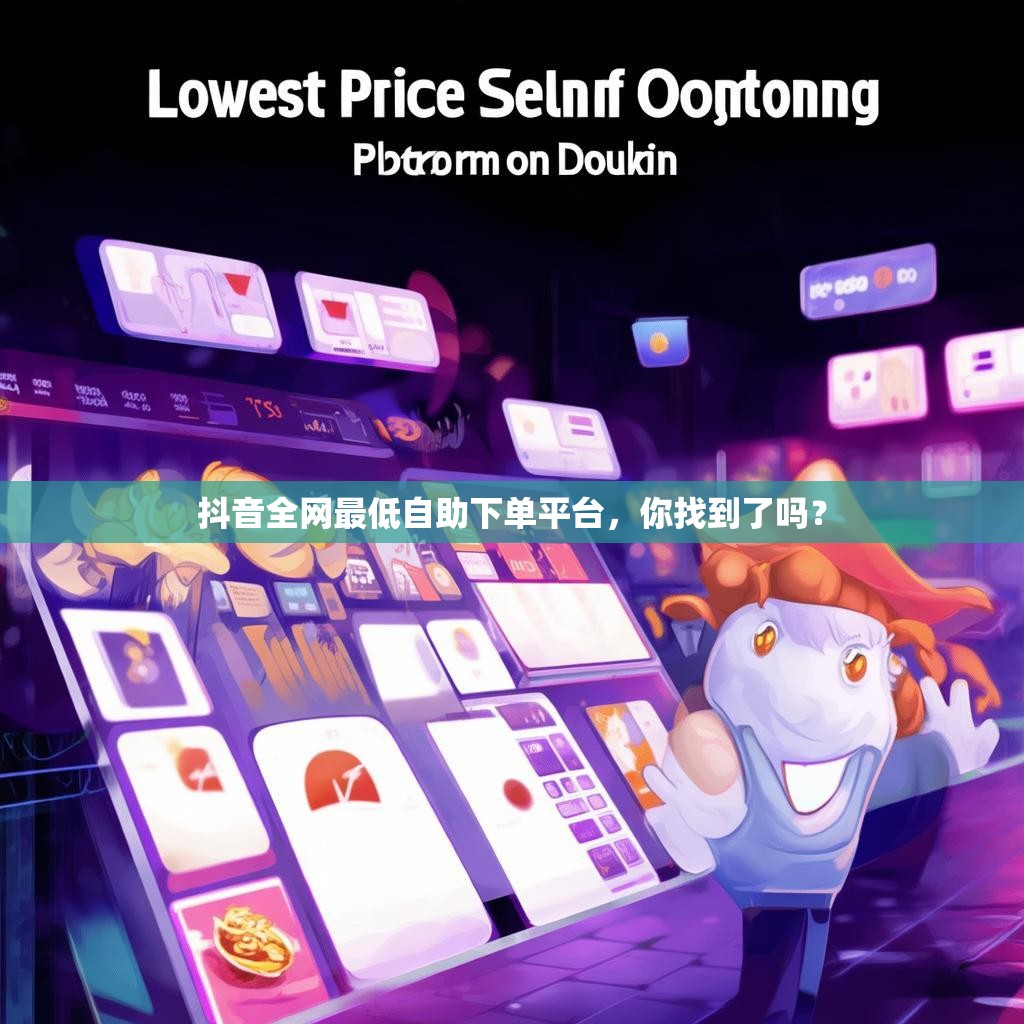 抖音全网最低自助下单平台，你找到了吗？
