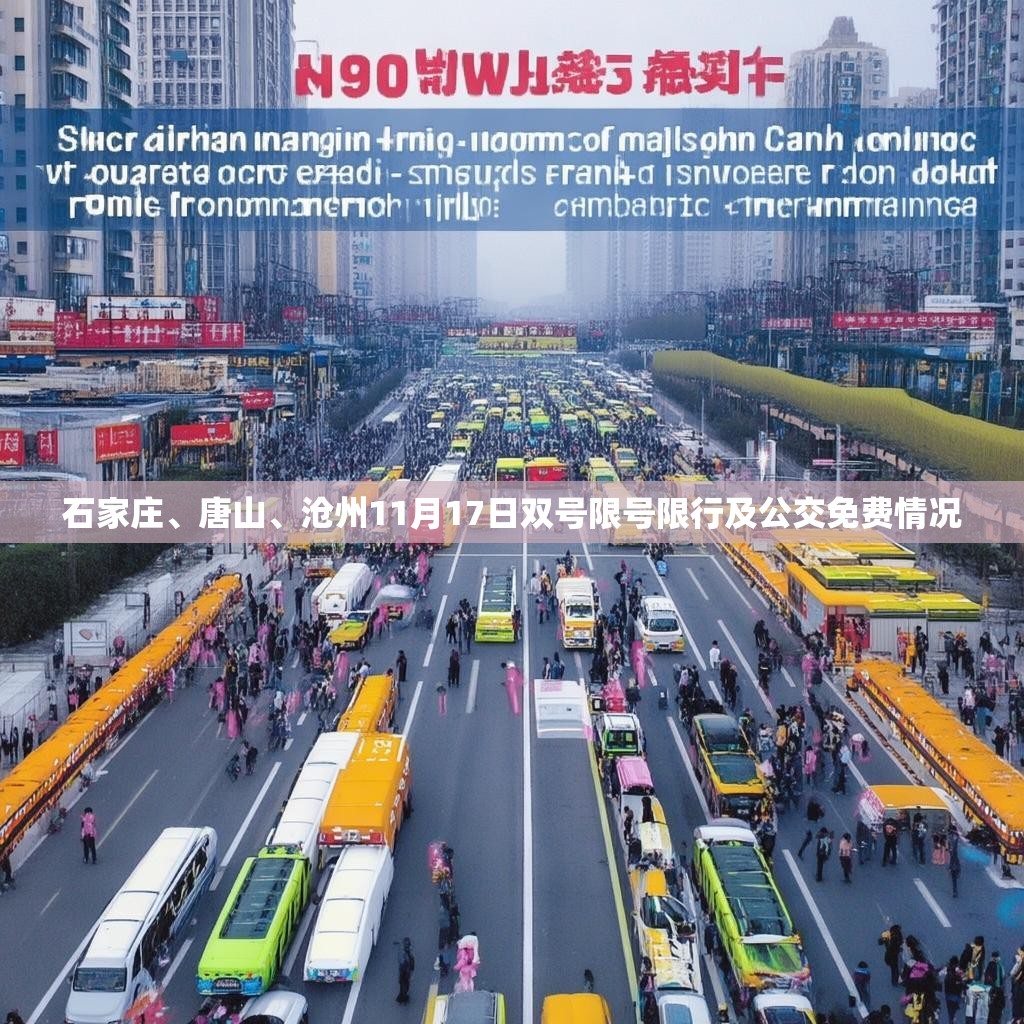 石家庄、唐山、沧州11月17日双号限号限行及公交免费情况