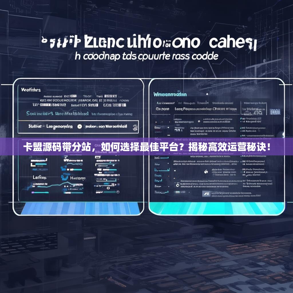 卡盟源码带分站，如何选择最佳平台？揭秘高效运营秘诀！