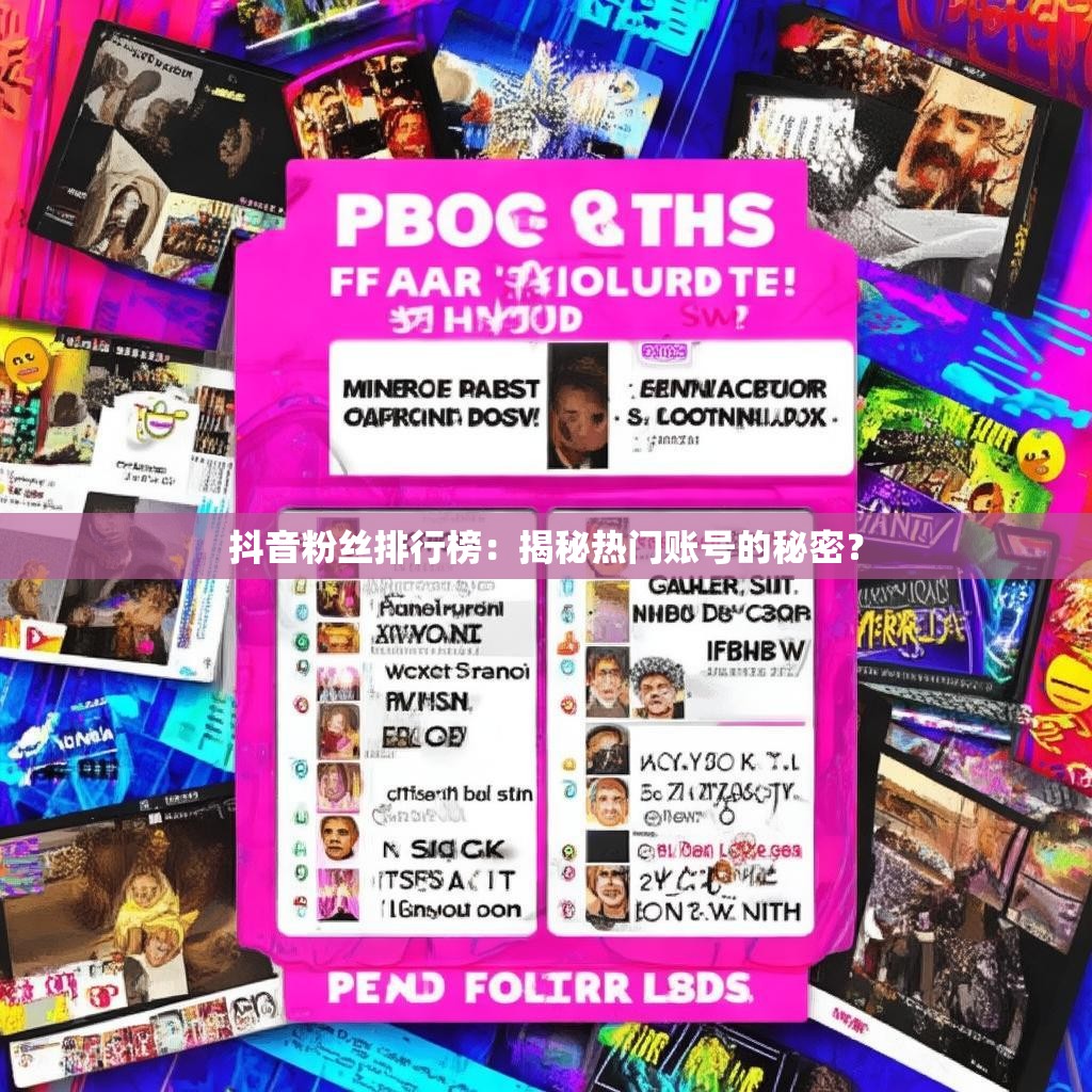 抖音粉丝排行榜：揭秘热门账号的秘密？