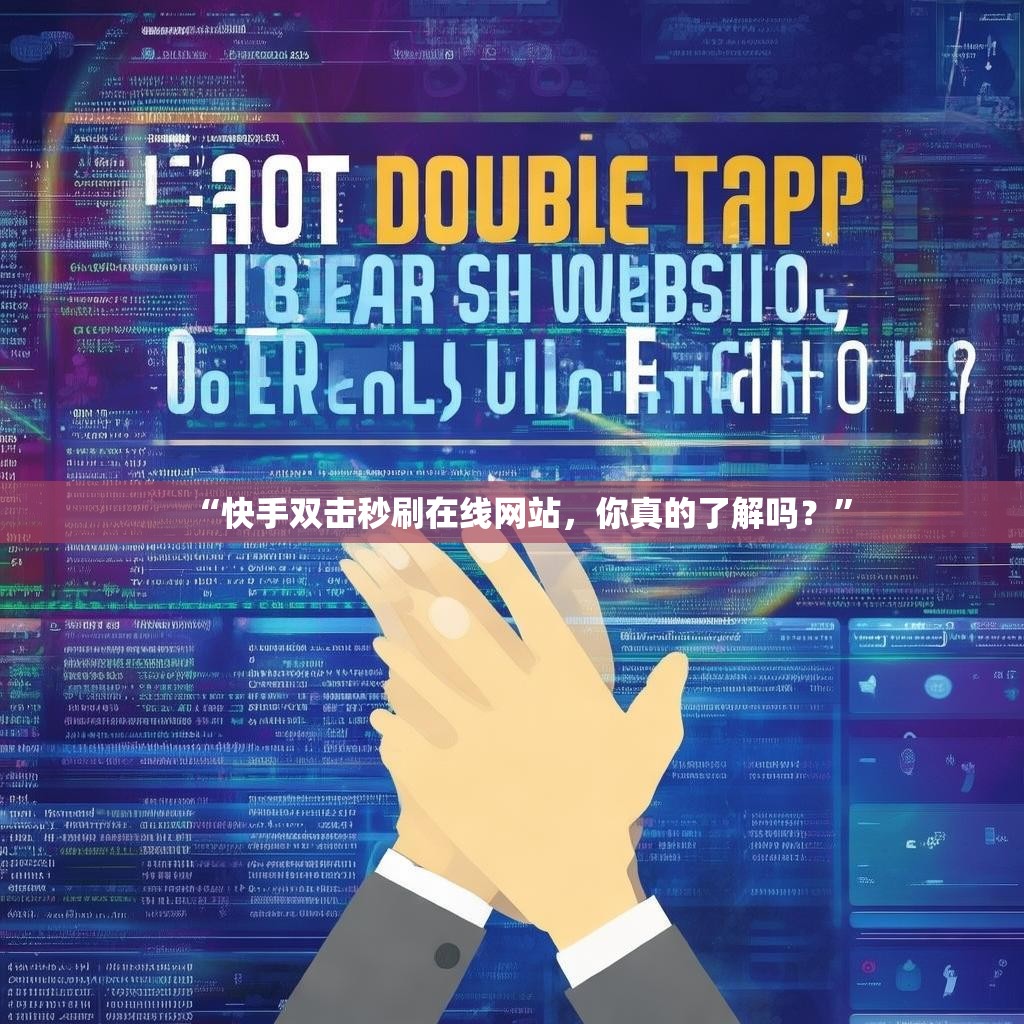 “快手双击秒刷在线网站，你真的了解吗？”