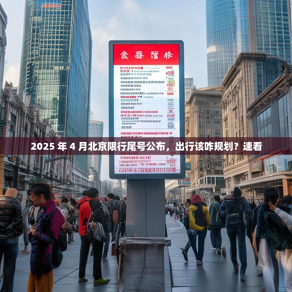 2025 年 4 月北京限行尾号公布，出行该咋规划？速看