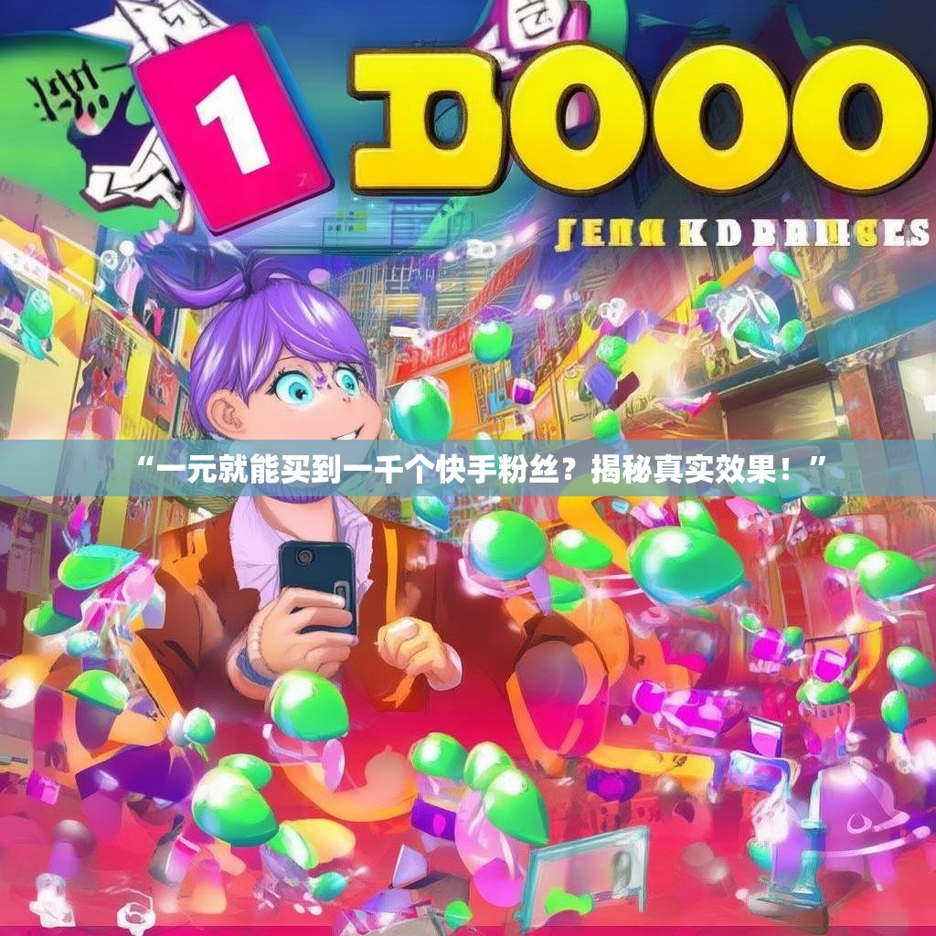 “一元就能买到一千个快手粉丝？揭秘真实效果！”