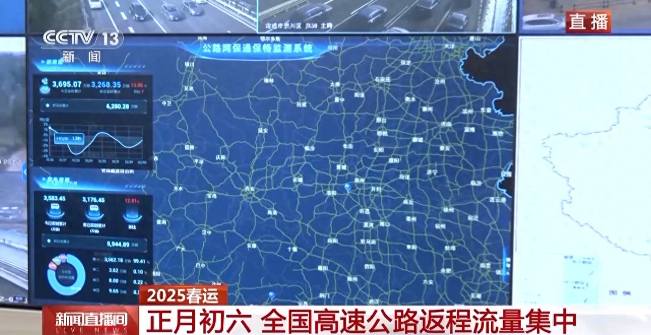 大年初六！全国高速返程流量集中，春节返程高峰持续